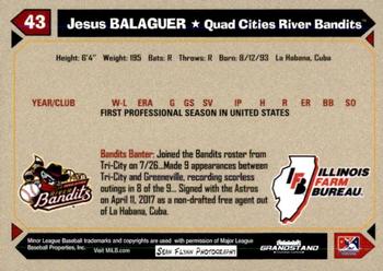 2017 Grandstand Quad Cities River Bandits SGA #NNO Jesus Balaguer Back