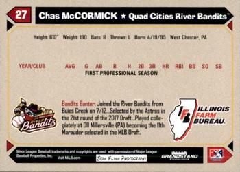 2017 Grandstand Quad Cities River Bandits SGA #NNO Chas McCormick Back