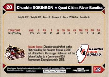 2017 Grandstand Quad Cities River Bandits SGA #NNO Chuckie Robinson Back