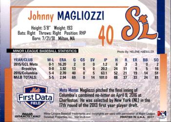 2017 Grandstand St. Lucie Mets #NNO Johnny Magliozzi Back