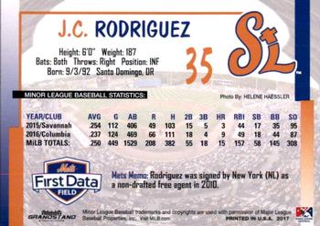 2017 Grandstand St. Lucie Mets #NNO J.C. Rodriguez Back