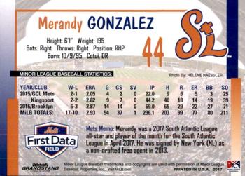 2017 Grandstand St. Lucie Mets Update #NNO Merandy Gonzalez Back