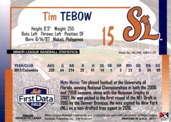 2017 Grandstand St. Lucie Mets Update #NNO Tim Tebow Back