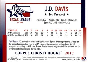 2017 Grandstand Texas League Top Prospects #4 J.D. Davis Back