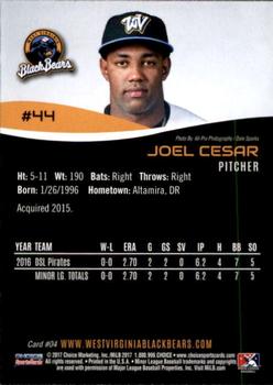 2017 Choice West Virginia Black Bears #4 Joel Cesar Back