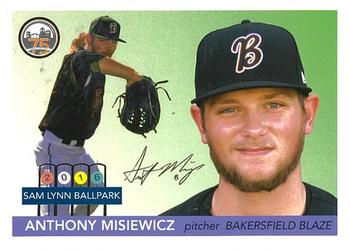 2016 Bakersfield Blaze Team Issue #NNO Anthony Misiewicz Front