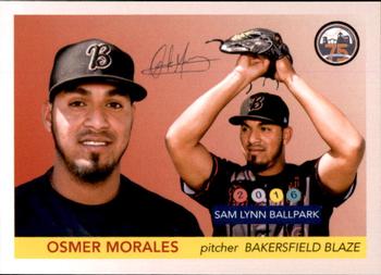 2016 Bakersfield Blaze Team Issue #NNO Osmer Morales Front