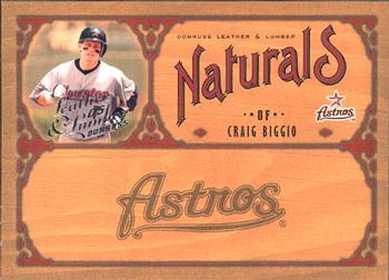 2005 Donruss Leather & Lumber - Naturals #N-6 Craig Biggio Front