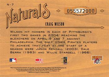 2005 Donruss Leather & Lumber - Naturals #N-7 Craig Wilson Back