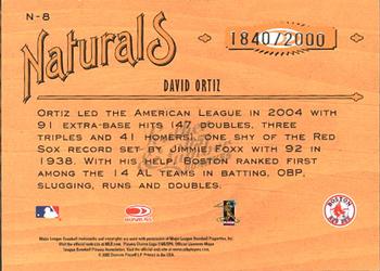 2005 Donruss Leather & Lumber - Naturals #N-8 David Ortiz Back