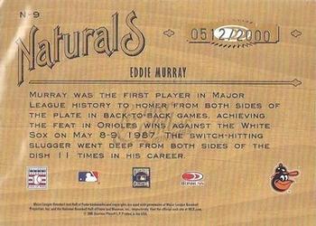 2005 Donruss Leather & Lumber - Naturals #N-9 Eddie Murray Back