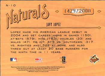 2005 Donruss Leather & Lumber - Naturals #N-10 Javy Lopez Back