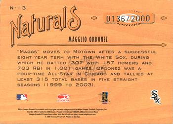 2005 Donruss Leather & Lumber - Naturals #N-13 Magglio Ordonez Back
