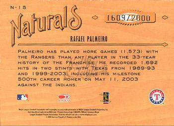 2005 Donruss Leather & Lumber - Naturals #N-15 Rafael Palmeiro Back