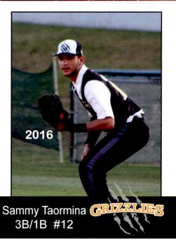 2016 Gastonia Grizzlies #23 Sammy Taormina Front