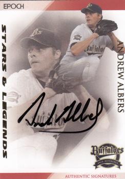 2018 Epoch Orix Buffaloes Stars & Legends - Autographs Vertical Silver #SG-AAAL Andrew Albers Front