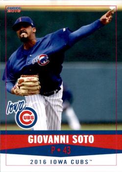 2016 Choice Iowa Cubs #29 Giovanni Soto Front