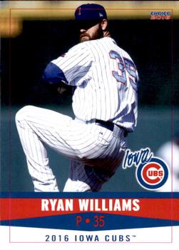 2016 Choice Iowa Cubs #33 Ryan Williams Front