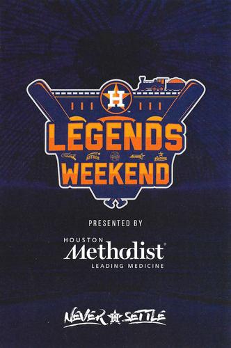 2018 Houston Astros Legends Weekend Photocards #NNO Phil Garner Back