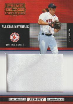 2005 Donruss Prime Patches - All-Star Materials Jumbo Swatch #ASM-12 Johnny Damon Front