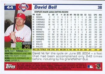 2005 Topps Opening Day #44 David Bell Back