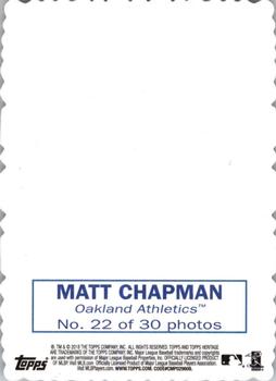 2018 Topps Heritage - 1969 Topps Deckle High Number #22 Matt Chapman Back