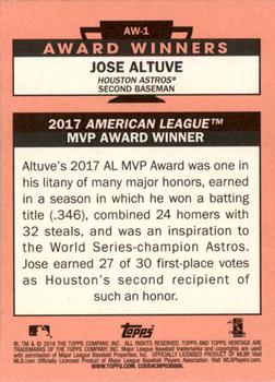 2018 Topps Heritage - Award Winners #AW-1 Jose Altuve Back