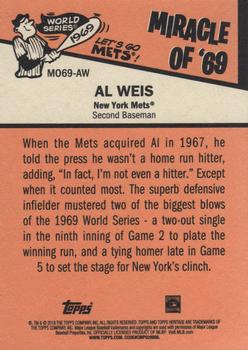 2018 Topps Heritage - Miracle of '69 #MO69-AW Al Weis Back