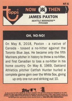 2018 Topps Heritage - Now & Then #NT-5 James Paxton Back