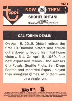 2018 Topps Heritage - Now & Then #NT-11 Shohei Ohtani Back