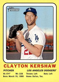 2018 Topps Heritage - 1969 Collector Cards High Number #69CC-CK Clayton Kershaw Front