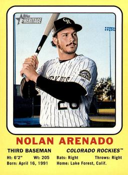 2018 Topps Heritage - 1969 Collector Cards High Number #69CC-NA Nolan Arenado Front