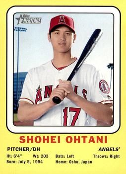 2018 Topps Heritage - 1969 Collector Cards High Number #69CC-SO Shohei Ohtani Front