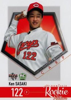 2018 BBM Rookie Edition #065 Ken Sasaki Front