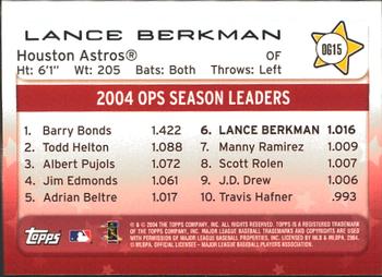 2005 Topps - Own The Game #OG15 Lance Berkman Back