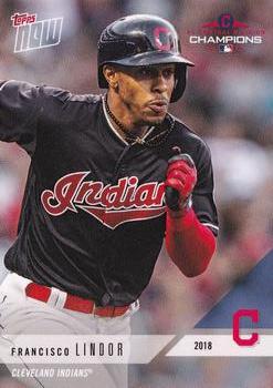 2018 Topps Now Postseason Cleveland Indians #PS-16 Francisco Lindor Front