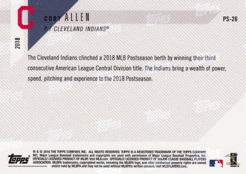 2018 Topps Now Postseason Cleveland Indians #PS-26 Cody Allen Back