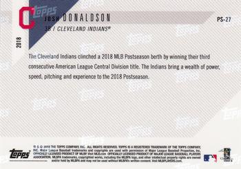 2018 Topps Now Postseason Cleveland Indians #PS-27 Josh Donaldson Back