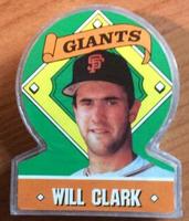 1991 Topps Stand-Ups - Clear #8 Will Clark Front