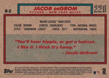 2018 Topps x Bryce Harper: 220 Second to None - Best Hair #H-2 Jacob DeGrom Back