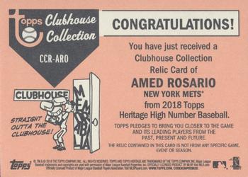 2018 Topps Heritage - Clubhouse Collection Relics High Number #CCR-ARO Amed Rosario Back