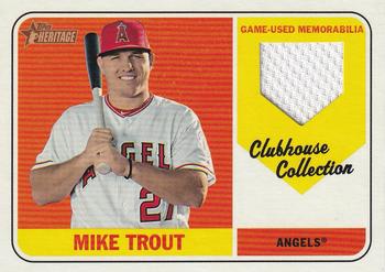 2018 Topps Heritage - Clubhouse Collection Relics High Number #CCR-MTR Mike Trout Front