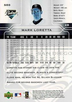 2005 Upper Deck San Diego Padres #SD3 Mark Loretta Back