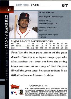 2005 Topps Pristine #67 Manny Ramirez Back