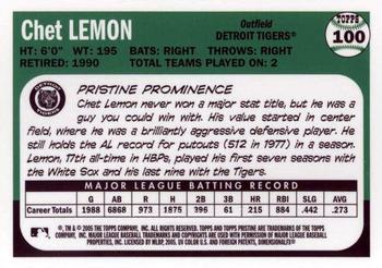 2005 Topps Pristine Legends #100 Chet Lemon Back