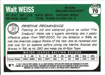 2005 Topps Pristine Legends #70 Walt Weiss Back