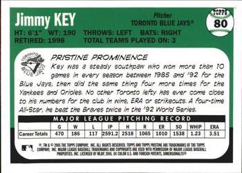 2005 Topps Pristine Legends #80 Jimmy Key Back