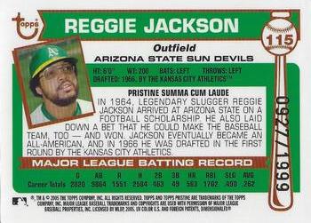 2005 Topps Pristine Legends #115 Reggie Jackson Back