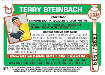 2005 Topps Pristine Legends #120 Terry Steinbach Back