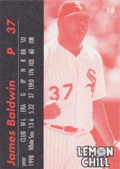 1999 Lemon Chill Chicago White Sox #18 James Baldwin Back